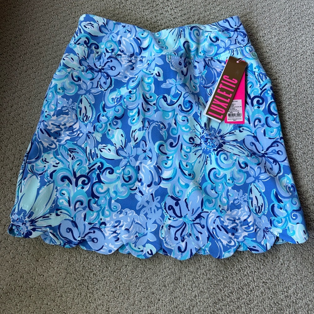 Lilly Pulitzer Blue Floral Skirt